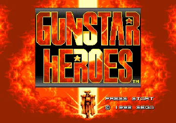 Gunstar Heroes (Japan) (Sample) screen shot title